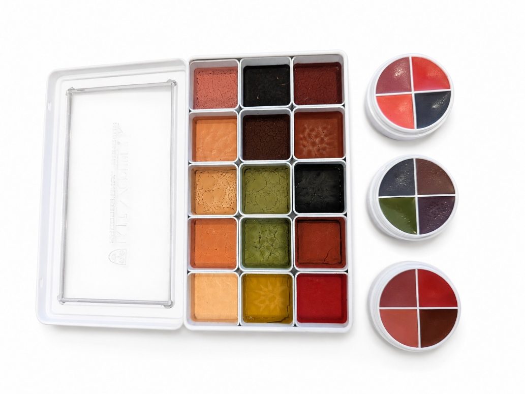 Alcohol-activated colour palettes