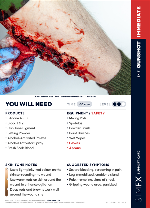Gunshot exit card